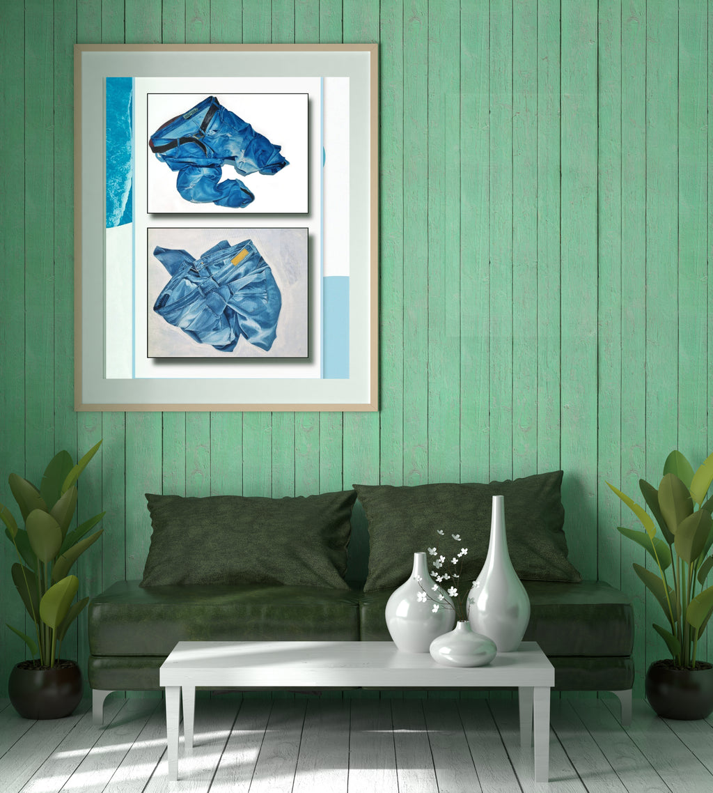 Blue Denim Collection – Realistic Fabric Study Art