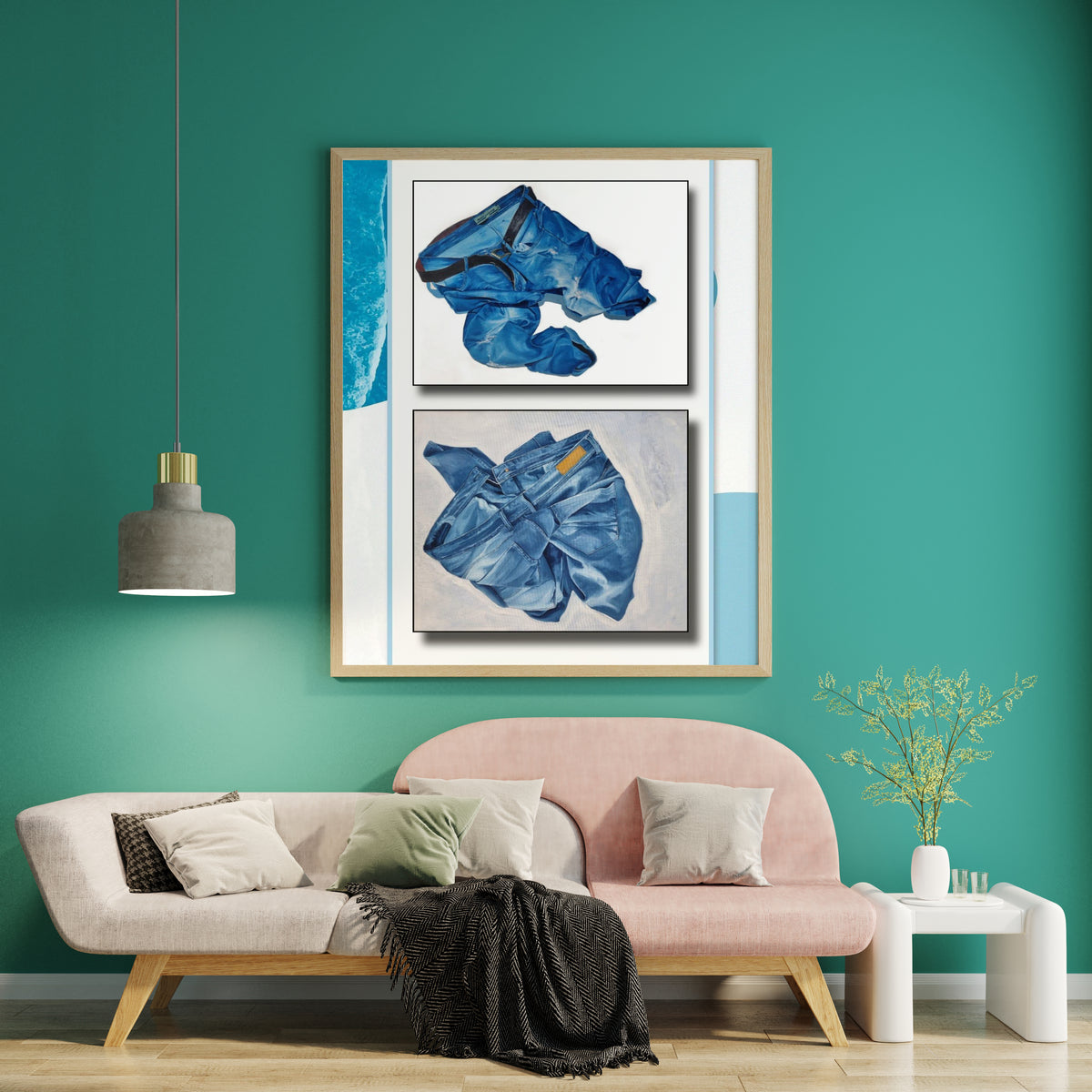 Blue Denim Collection – Realistic Fabric Study Art
