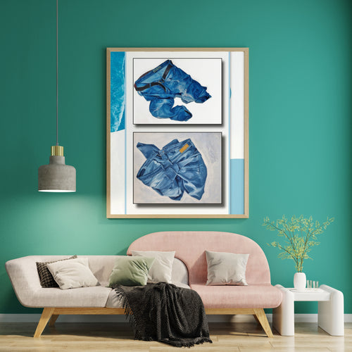 Blue Denim Collection – Realistic Fabric Study Art