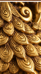 Ornate Brass Peacock Decorative Sculpture – Traditional Indian Craft