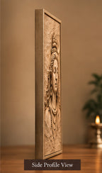 Handcrafted Carved Wooden Shiva Wall Plaque – Traditional Relief Art