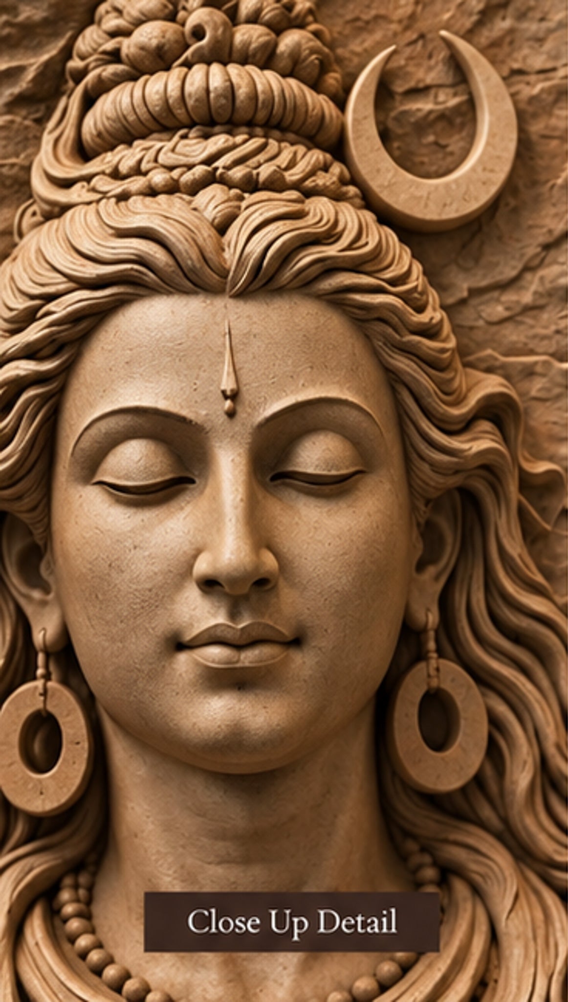 Handcrafted Carved Wooden Shiva Wall Plaque – Traditional Relief Art