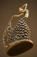 Handcrafted Bronze Dancing Woman Sculpture – Intricate Traditional Decorative Showpiece